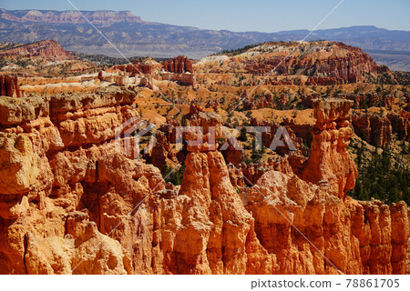 A spectacular view of Bryce Canyon National Park, a valley with countless rocky spire A spectacular view of Bryce Canyon National Park, a valley with countless rocky spire 78861705