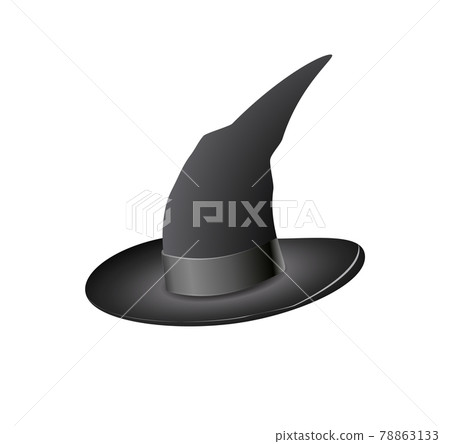Witch hat Halloween stickers. vector illustrations for all saints day. Mystical witchcraft. Print. Witch hat Halloween stickers. vector illustrations for all saints day. Mystical witchcraft. Print. 78863133