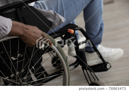 Paralyzed person, disabled after injury or illness and medical care Paralyzed person, disabled after injury or illness and medical care 78863473