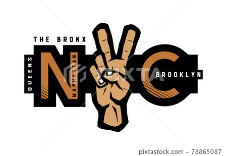 New York T-shirt Printing design. NYC emblem. Vector illustration. New York T-shirt Printing design. NYC emblem. Vector illustration. 78865087