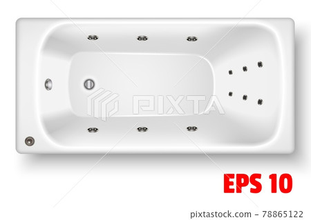 bath white plumbing isolated vector realistic... - Stock Illustration ...
