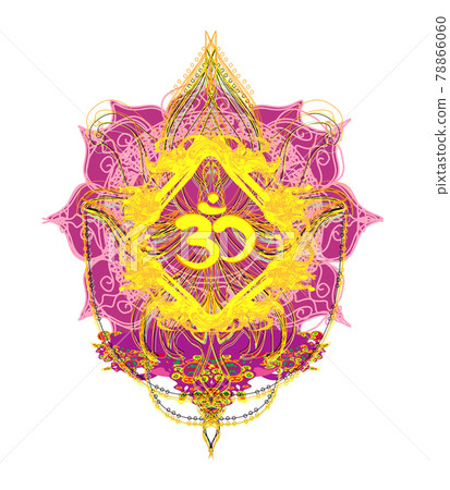om symbol - vintage artistic icon om symbol - vintage artistic icon 78866060