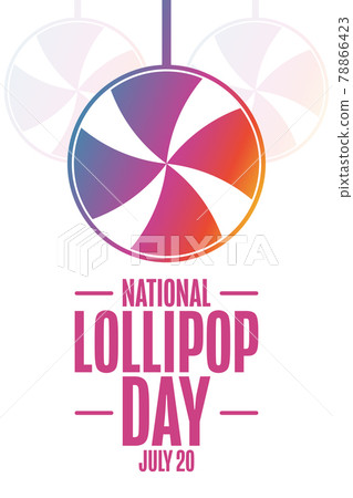 National Lollipop Day. July 20. Holiday concept. Template for background, banner, card, poster with 78866423