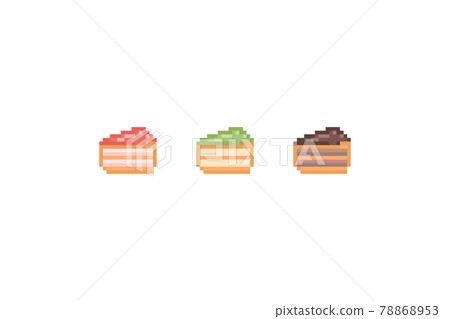 Pixel piece of cake isolated Royalty Free Vector Image