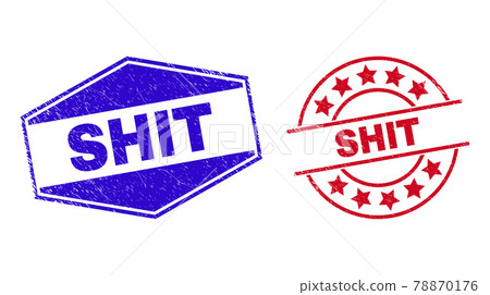 SHIT Scratched Seals in Circle and Hexagon Shapes SHIT Scratched Seals in Circle and Hexagon Shapes 78870176