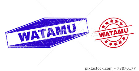 WATAMU Unclean Stamp Seals in Circle and Hexagonal Shapes 78870177