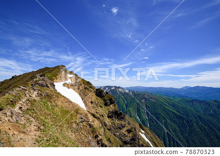 Clear sky and Mt. Tanigawa 78870323