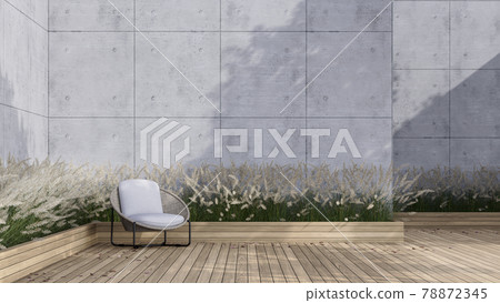 Modern contemporary loft style outdoor terrace 3d render 78872345
