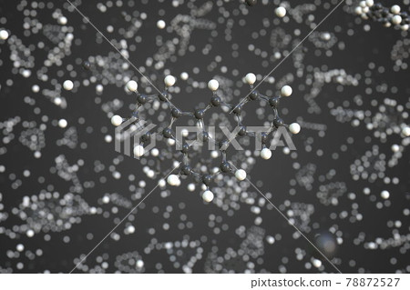 Molecule of benzo(e)fluoranthene, conceptual molecular model. Conceptual 3d rendering Molecule of benzo(e)fluoranthene, conceptual molecular model. Conceptual 3d rendering 78872527