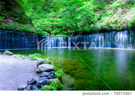 Shiraito Falls Karuizawa Stock Photo