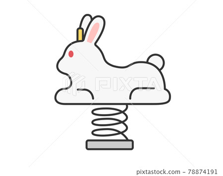 Rabbit spring rocker illustration - Stock Illustration [78874191] - PIXTA
