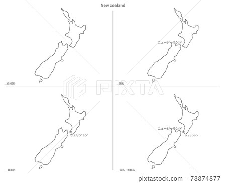 空白地圖-大洋洲-新西蘭 78874877