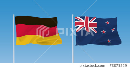 Flags of Germany and New Zealand 78875229