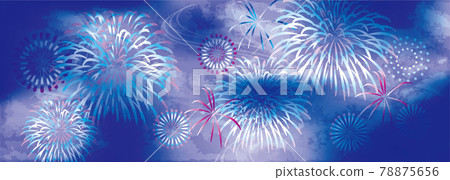 Summer fireworks watercolor Japanese style background Summer fireworks watercolor Japanese style background 78875656