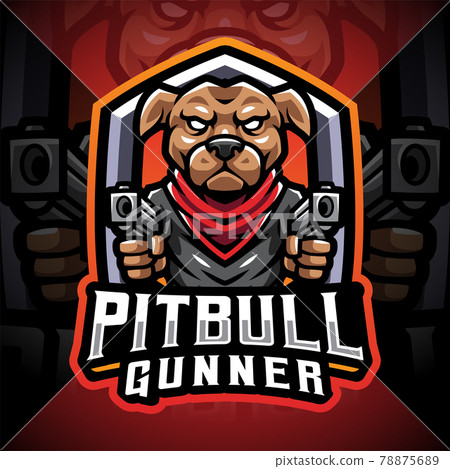 Pitbull gunner esport Mascot Logo 78875689