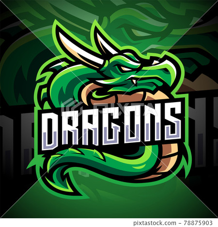 Dragon esport mascot logo design 78875903
