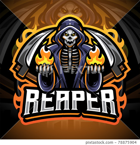 Reaper esport mascot logo design 78875904