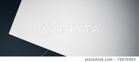 Blank A4 paper, white on black background as office stationery flatlay, luxury branding flat lay and brand identity design for mockup 78876993