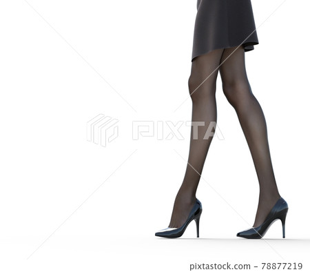 Women's legs wearing stockings perming3DCG illustrations material Women's legs wearing stockings perming3DCG illustrations material 78877219