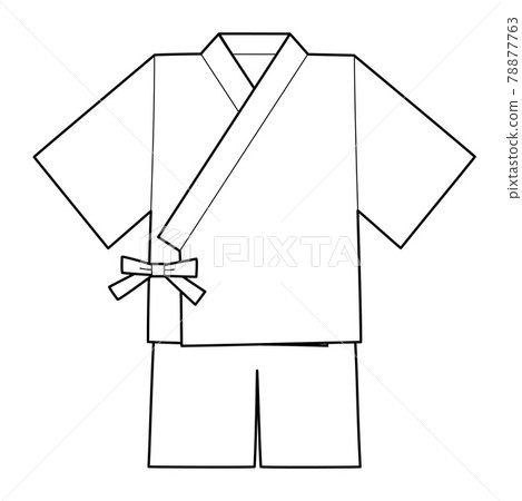 Plain Jinbei line drawing illustration 78877763