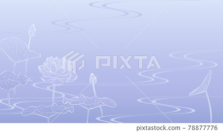 流水蓮花背景圖（淺紫色） 78877776