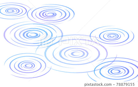 Rain ripples drawn in watercolor - Stock Illustration [78879155] - PIXTA