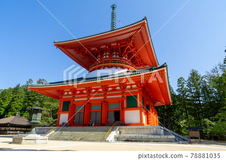 [Wakayama Prefecture] Koyasan Shingon Sect Headquarters Kongobuji Temple Danjo Garan Tower 78881035