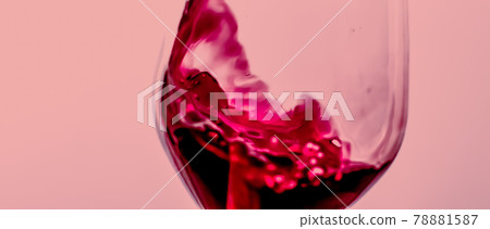 Red wine in crystal glass, alcohol drink and luxury aperitif, oenology and viticulture product Red wine in crystal glass, alcohol drink and luxury aperitif, oenology and viticulture product 78881587