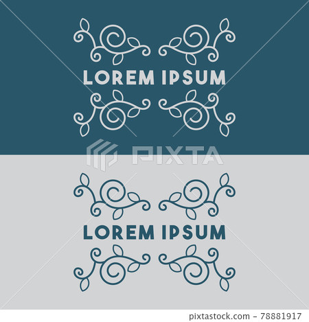 a simple frame of ornament  vector image 78881917