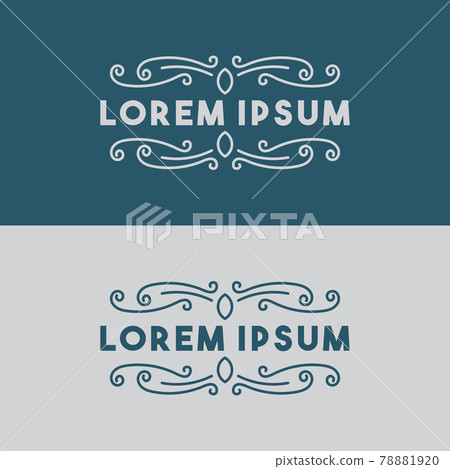 a simple frame of ornament  vector image 78881920