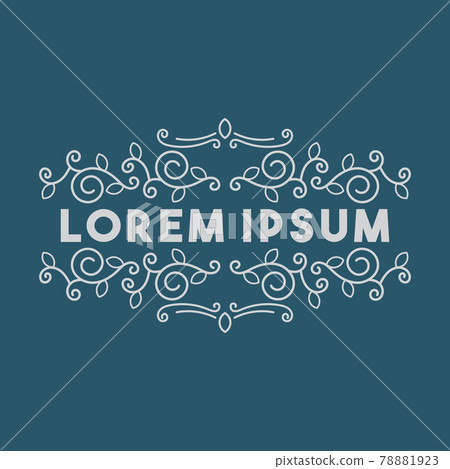 a simple frame of ornament  vector image 78881923