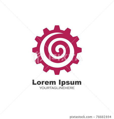 vortex wind gear concept logo icon vector design vortex wind gear concept logo icon vector design 78881934