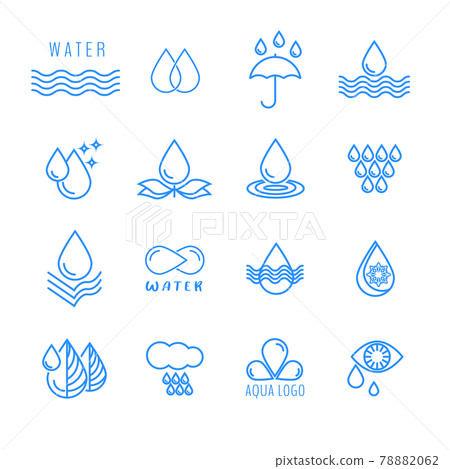 A set of vector icons water drop 78882062