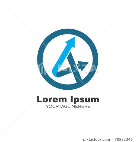 A Letter arrow Logo Business Template Vector - Stock Illustration ...