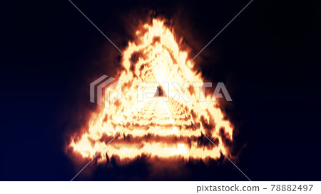 三角形3D內襯隧道CG背景壁紙 78882497