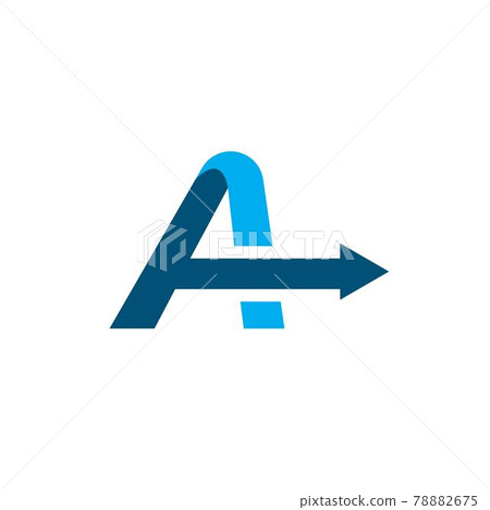 A Letter arrow Logo Business Template Vector - Stock Illustration ...