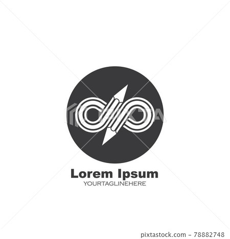 infinity pencil concept vector illustration icon and logo of education infinity pencil concept vector illustration icon and logo of education 78882748
