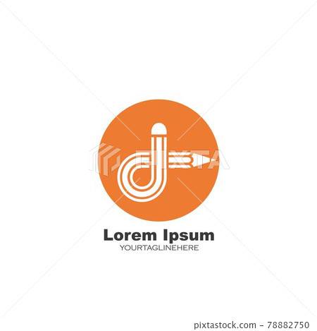 pencil d letter vector illustration icon and logo of education pencil d letter vector illustration icon and logo of education 78882750
