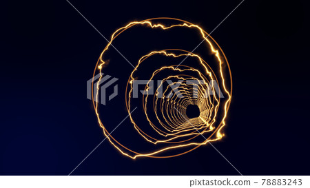Circle ring tunnel warp hall 3D CG background wallpaper 78883243
