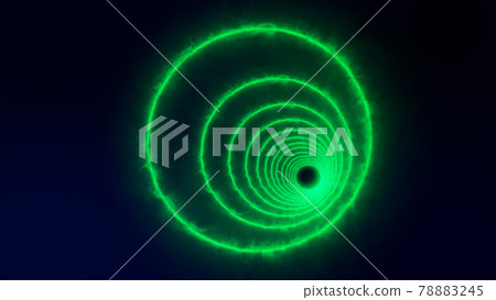 圓環隧道經線大廳3D CG背景壁紙 78883245