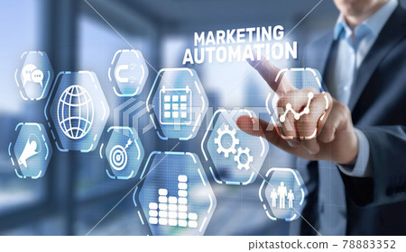 Marketing Automation Business Technology Internet Networking concept Marketing Automation Business Technology Internet Networking concept 78883352