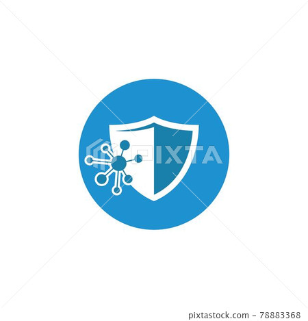 cyber security shield vector icon illustration design 78883368