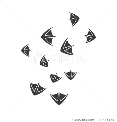 print of duck foot vector illustration design 78883425
