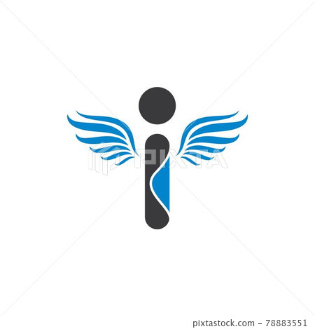 i Letter with wings Logo concept Vector Illustration i Letter with wings Logo concept Vector Illustration 78883551