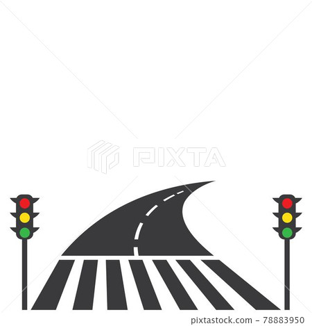 zebra cross with traffic light vector illustration design 78883950