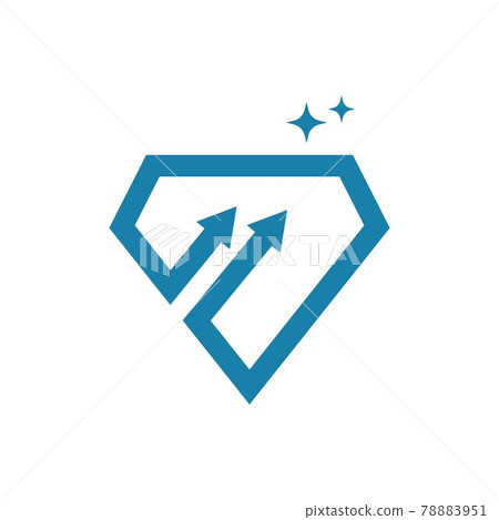 Diamond arrow logo vector icon illustration design 78883951