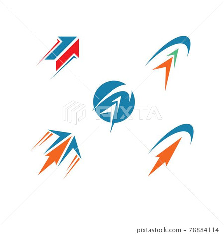 Arrow icon vector illustration Logo Template 78884114