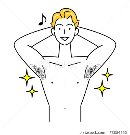 可愛的微笑男性插圖矢量顯示一個好夥伴為優秀的男子氣概感到自豪 78884560