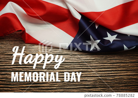 Happy Memorial Day. USA flag. American holiday background 78885282