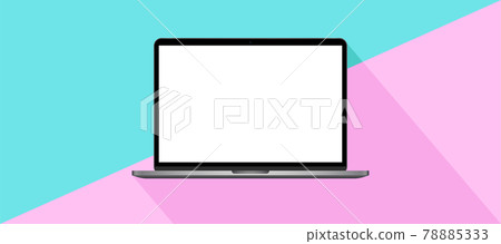Laptop two-tone background vector 78885333